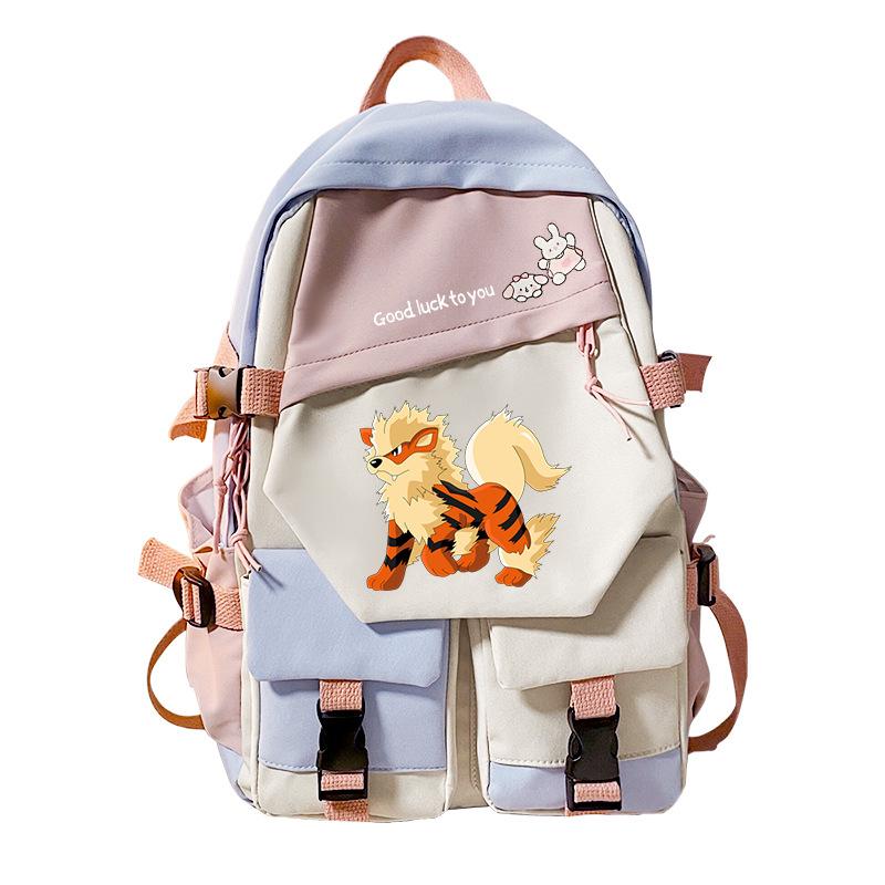 Pokemon Pokémon Elf Peripheral Printing Casual Backpack Elementary and Secondary School Students Large Capacity Backpack