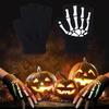 Unisex Skeleton Gloves Luminous Skeleton Gloves Fingerless Gloves Knitted Winter Mittens
