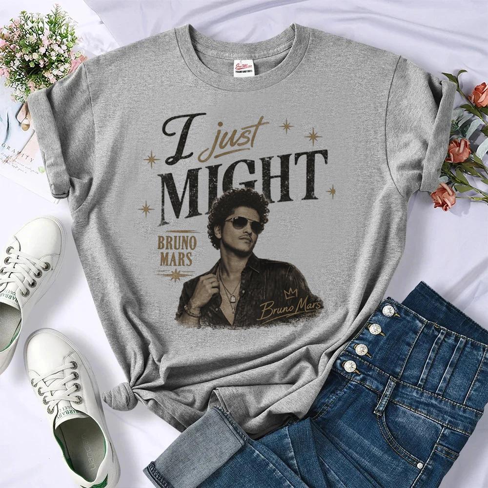 Bruno Mars Shirt Women Kawaii Baddie Funny Top Tees Graphic Party Gyaru