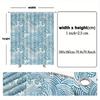 1pc Japanese Art-Inspired Blue Waves Shower Curtain - 70x70", Dynamic Design, Includes 12 Hooks