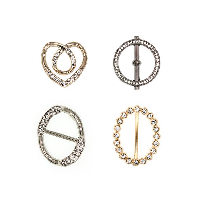 Antioxidant Zinc Alloy Custom Fancy Design Adjusters Rhinestone Trench Coat  Metal Belt Buckle золотой