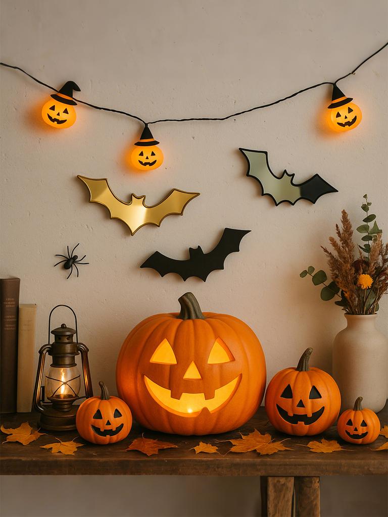 1pc Halloween Bat Wall Stickers Acrylic Hanging Mirror Decortive Gothic Wall Decorations for Home Bedroom Living Room Party Gift