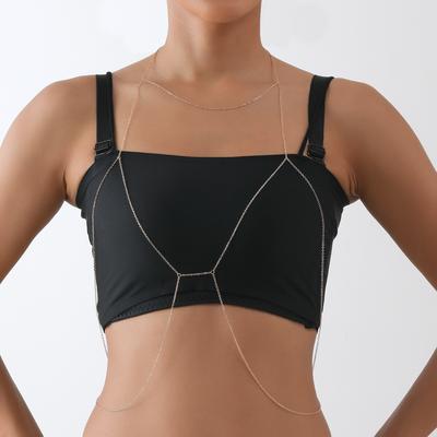 European and American, Metal Chain Bikini Breast Chain Women, Sexy Beach Style Simple and Versatile Body Chain