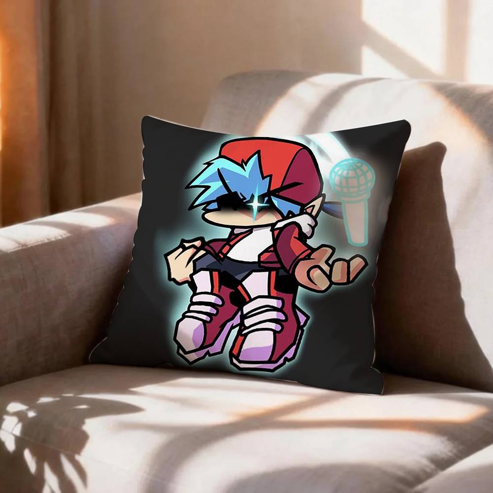 FNF BF Game FFriday Night FFunkin Pillow Case Pattern Printed Pillowcase For Living Room Sofa Cushion Cover