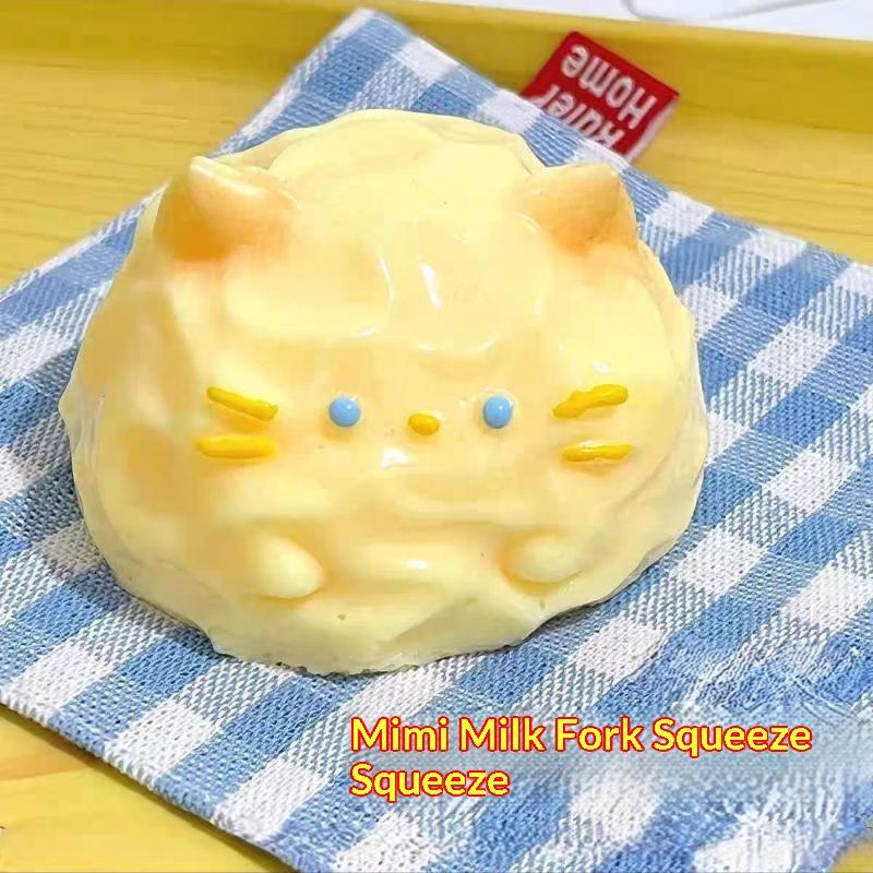 Cute Butter Bear Stress Relief Squeeze Toy Soft Rebound Sensory Play Toy For Home Office Desk Decor