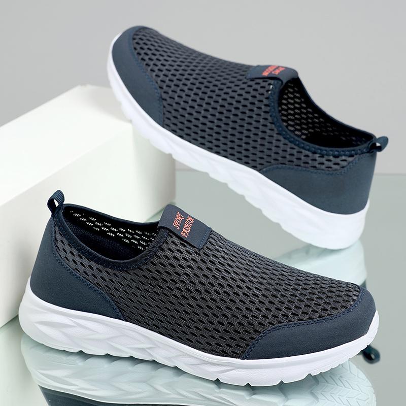 Fashion Men Shoes Sneakers Brand Man Casual Flats Shoes Loafers Slip on Male Mesh Big Size 48 Breathable Spring Autumn Summer 2025
