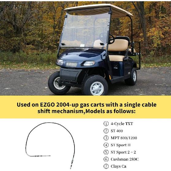 כבל העברת הילוכים קדימה ואחורה לעגלה, מכלול כבל העברת הילוכים קדימה ואחורה עבור E Z 4 Cycle TXT ST 400 MPT 800/1200 Cushman 280C