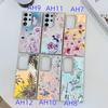 Flower and Grass Series Electroplated Laser Textured Matte Series Phone Cases for iPhone 13 14 15 Series for Samsung Galaxy S23 S24 A15 A25 A35 A55..