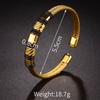 Atoztide New Open Bangle Bracelets for Women Stainless Steel Gold Color Adjustable Star Heart Bracelet Accessories Jewelry Gift
