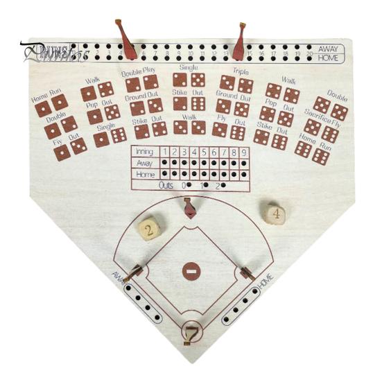 

1 комплект игровых костей для бейсбола, деревянная настольная игровая доска для бейсбола с кубиками, набор игровых костей для бейсбола для домашней вечеринки, ночных путешествий 1 Set