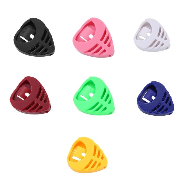 6pcs Triangular Guitar Pick Holder Durability ABS Material Light Weight Portable For Musicians