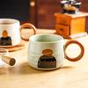 Ceramic mug, heat-resistant coffee cup, cute milk juice cup, couple water cup