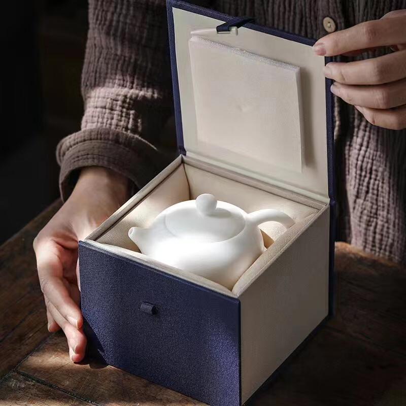 Handun Mutton Fat Jade White Porcelain Gaiwan