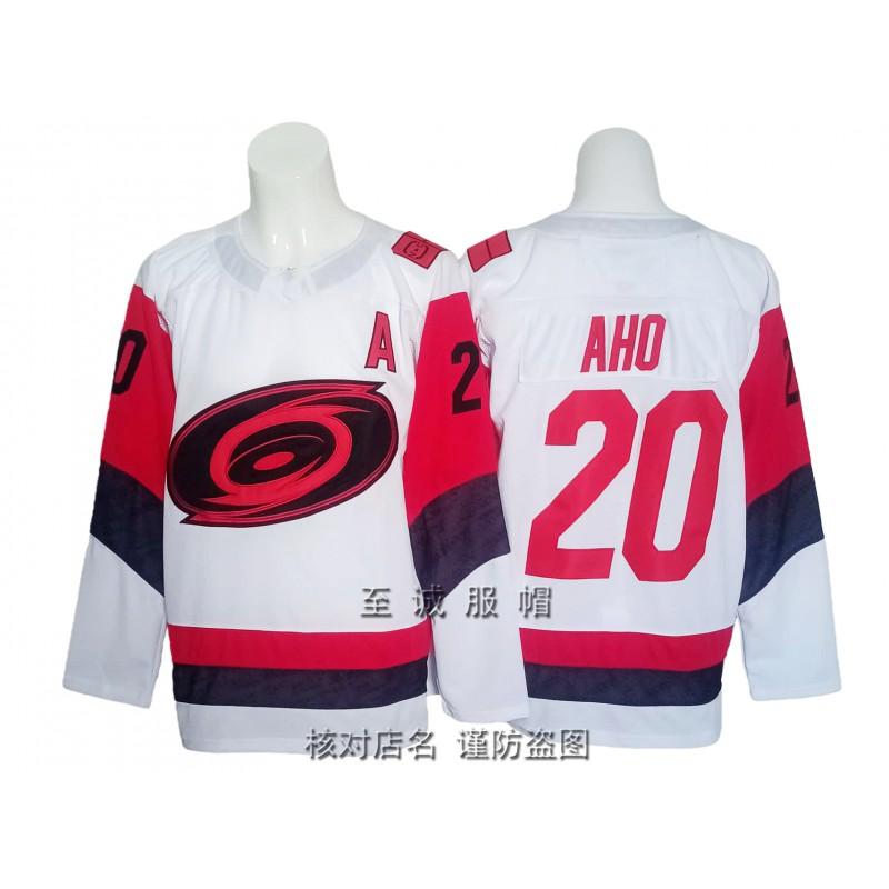 Mens NHL Hockey Jersey Retro Style Embroidered Team Hurricane 20 AHO Svechnikov Cotton Blend Practice Uniform