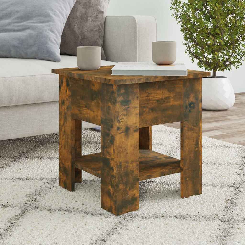 vidaXL Couchtisch Räuchereiche 40x40x42 cm Holzwerkstoff braun