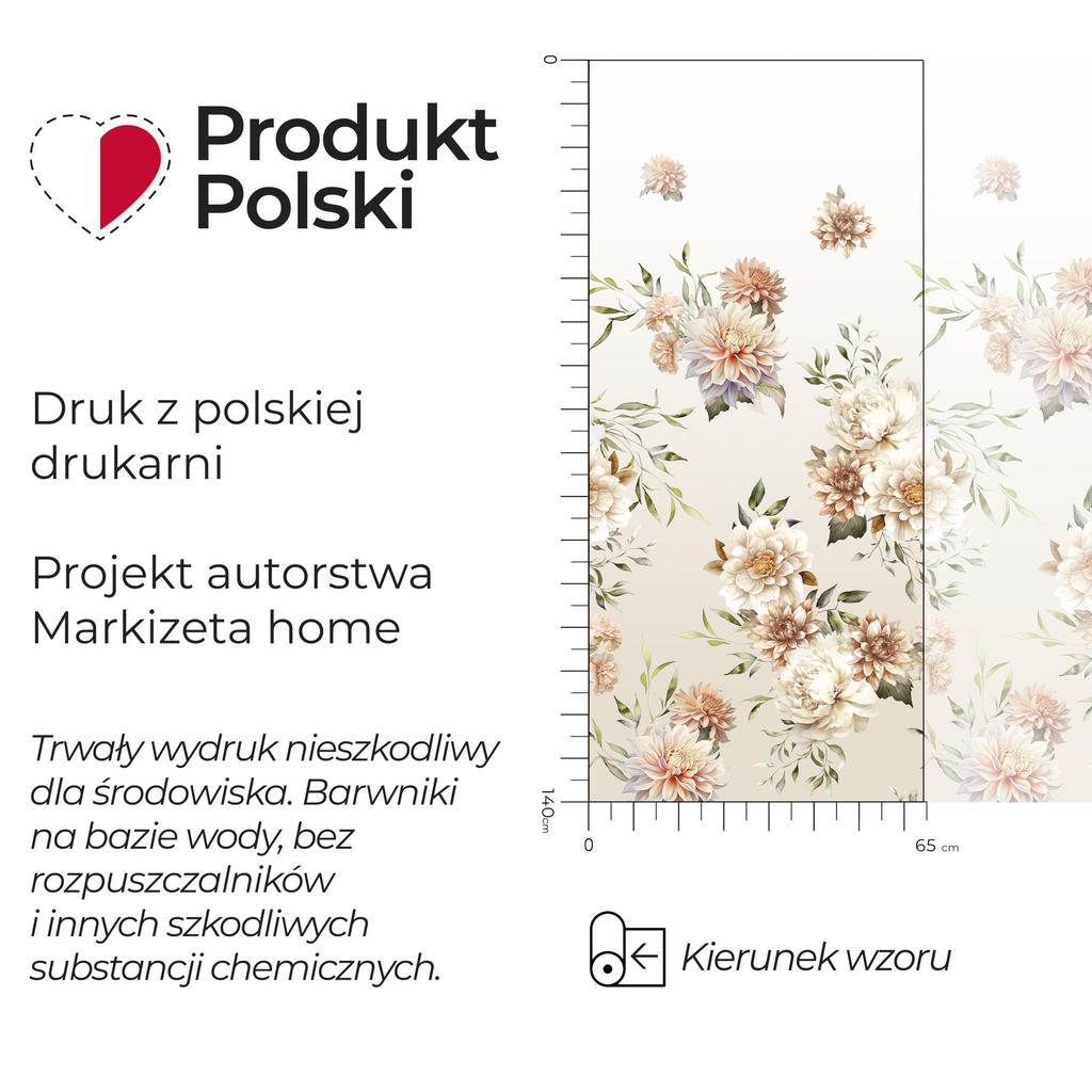 Manila Ready-Made Jacquard White Curtains With Flowers 240X140 Cm