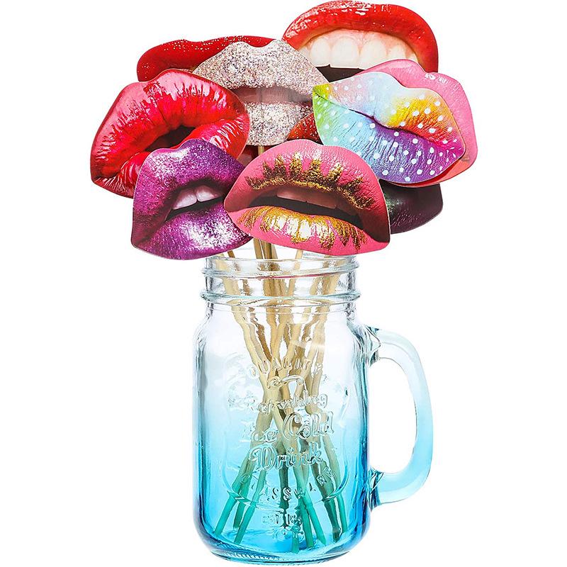 Goofy Lips Photo Booth Props for Weddings & Parties