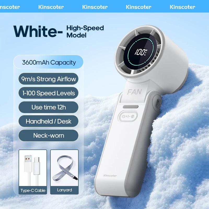 Outdoor Foldable Portable Handheld Fan Mini Cooling Rechargeable 3600mAh 100-level Free Control High Speed Turbo Fan Kawaii fan