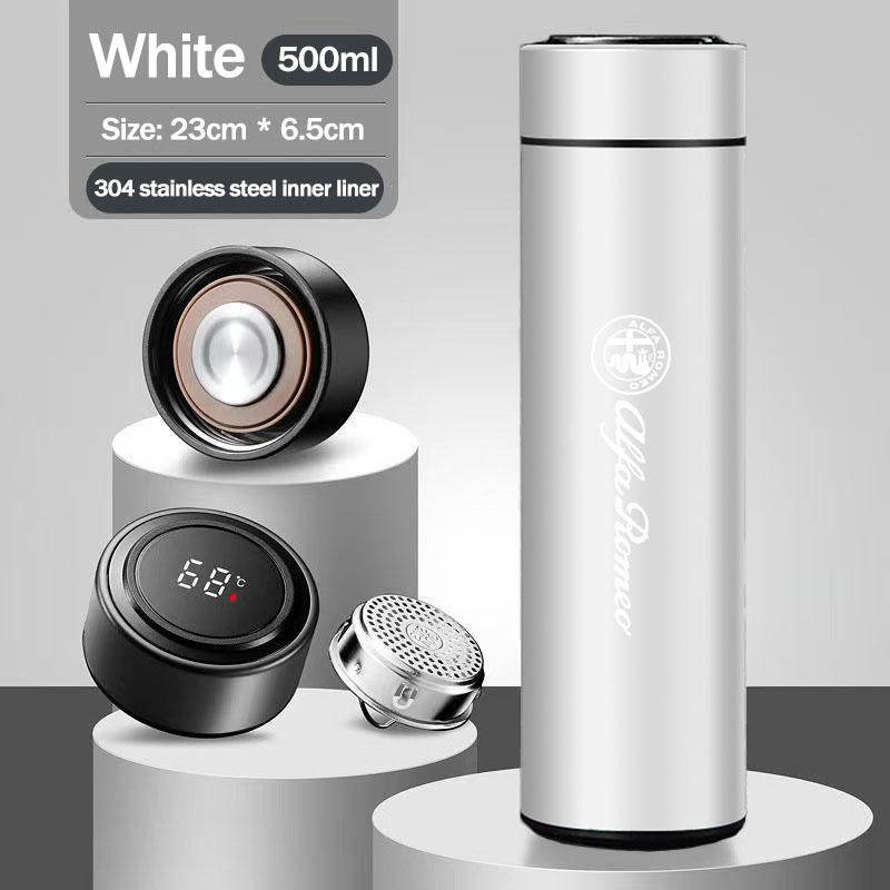 2026 Hot Alfa Romeo Car Logo Thermos Leakproof Cup Portable Bottle Auto Accessories For Alfa Romeo 4C 159 166 Spider Giulia Giul