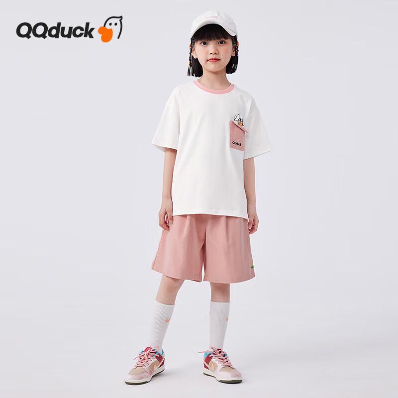 QQ DUCK Kids' Floral Print Short Sleeve Shorts Set