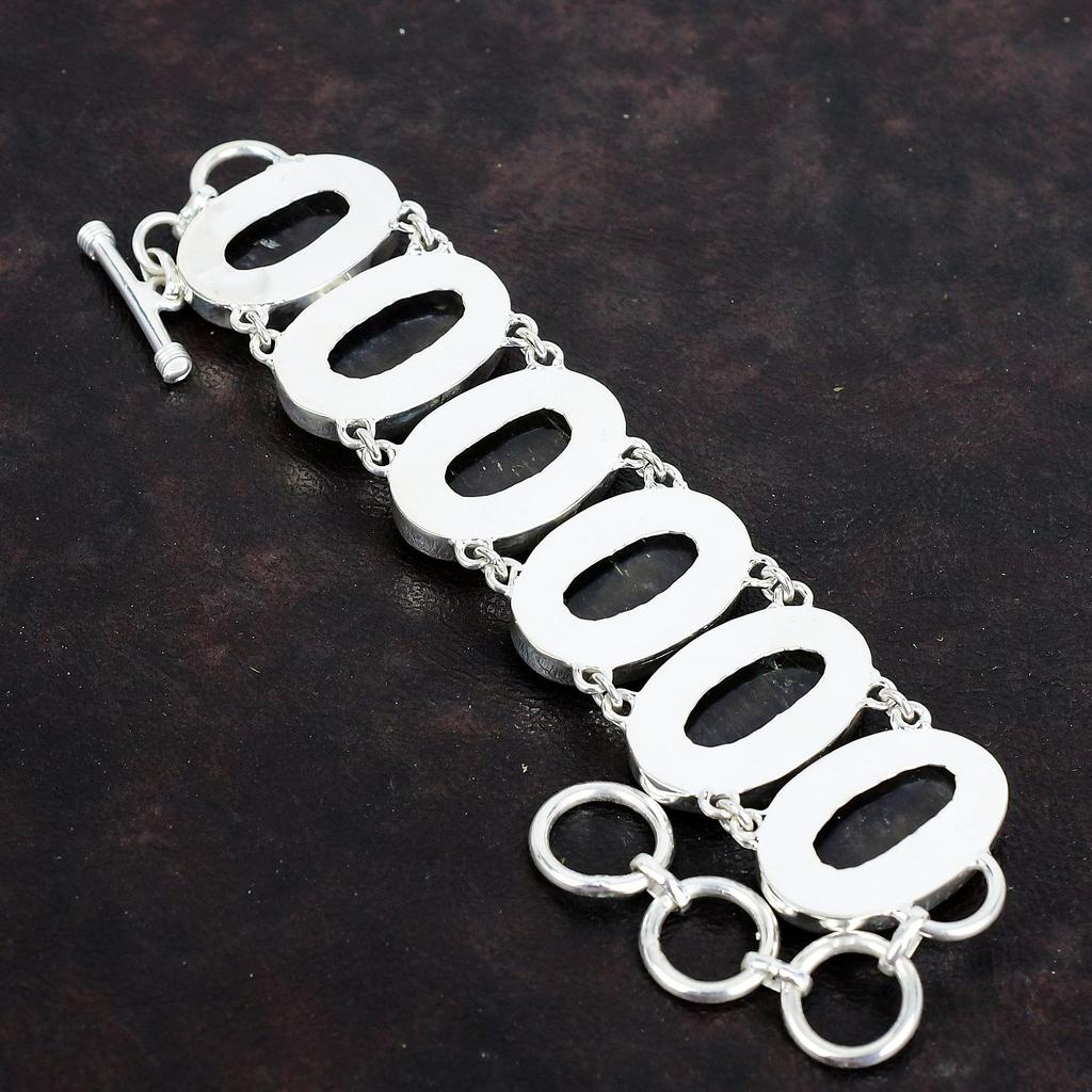 Multi Fluorit Armband echtes Edelstein Armband 925 Sterling Silber verstellbares Kettenarmband handgefertigt brandneuer Schmuck Jubiläumsgeschenke