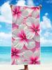 Strandtuch mit Hortensien-Print, weiche Mikrofaser, schnell trocknend, übergroß, sandabweisend saugfähig, Strand tropisch floral Tischdecke