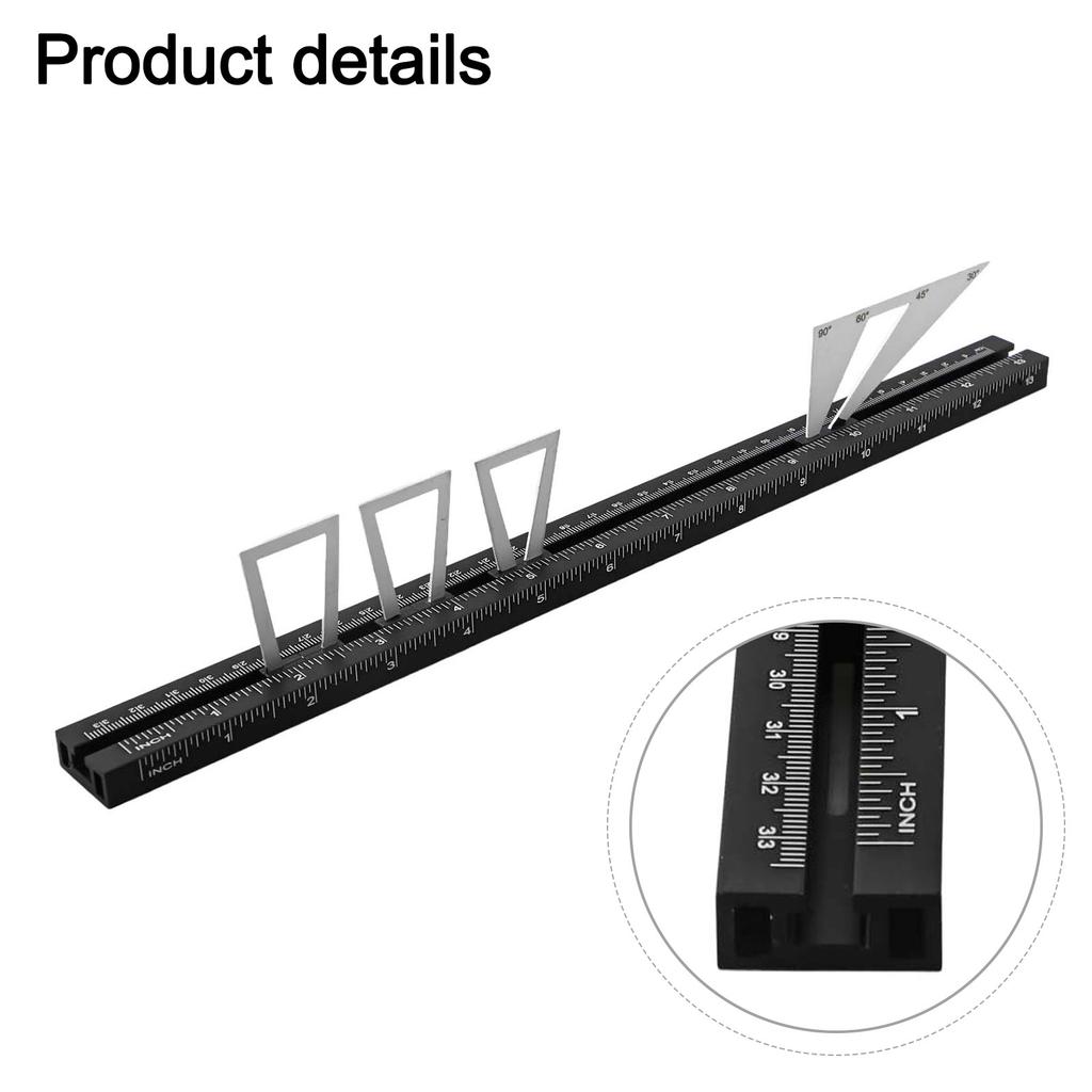 28Pcs Dovetail Scribe Ruler Woodworking Scribe Mortise Drawing Scale Board Dual Ratio Functionality Dovetail Tenon Marking Ruler