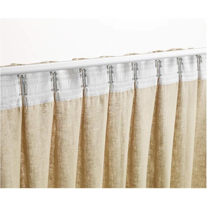 Curtain Accessory Kronill Gathering Heading Tape for Making Pleated Curta,Width 3.3", Length 161", Curtain Pinch Tape Pull Pleat TapeWhite