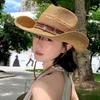 Woven Western Cowboy Hat Ethnic Style Panama Cap Fashion Summer Hat  Fishing