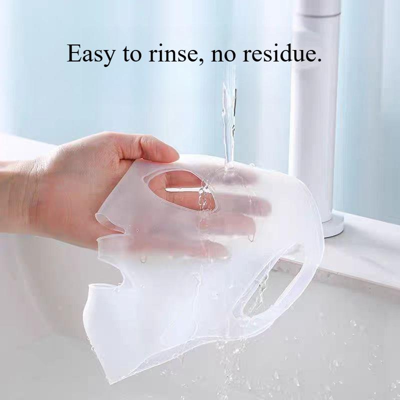 1PC 3D Silicone Mask Mask Auxiliary Artifact Anti-moisture Evaporation Moisturizing Facial Beauty Mask Anti-slip Hanging Ear Type