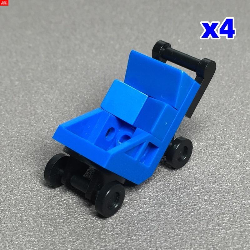 MOC Bausteine Baby Kinderwagen Kinderwagen Flaschenhalter Bildungsbausteine Kinder Mädchen Spielzeug Geschenk