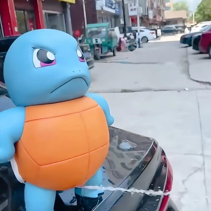 New  Anime  Squirtle Will Spray Water Jenny Turtle Car Accessories Spray Water Big Size Proud And Cute Model Toys