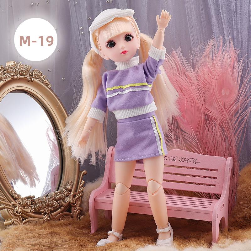 12 Inch 30 CM Bjd Anime Doll With Clothes Kids Girls 4 To 16 Years Dollhouse Accessories Skirt Hat Headdress Dress Up DIY Toys