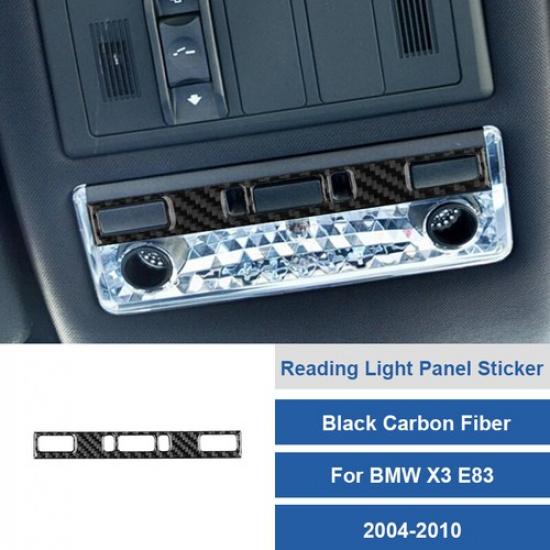 Bright Carbon Fiber Car Front Reading Light Frame Sticker For BMW X3 E83 04-10