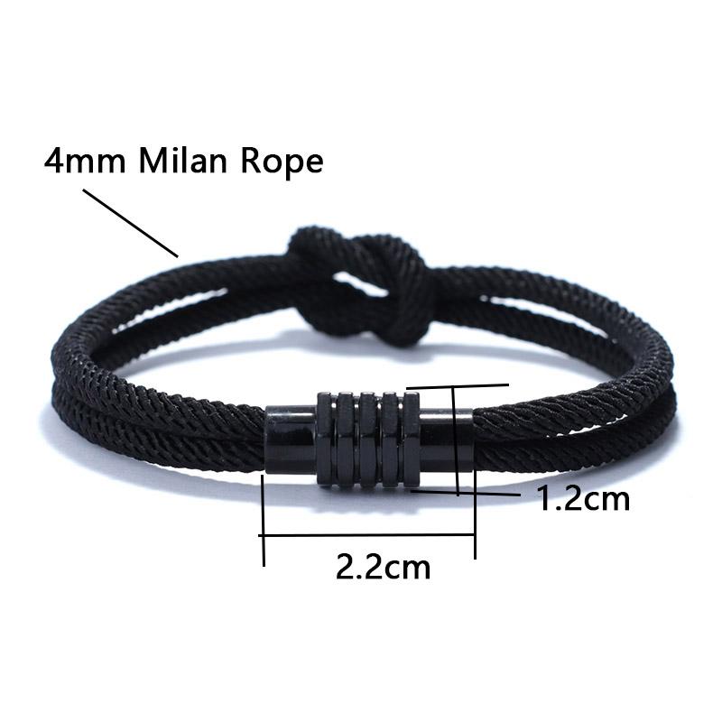 Stylish 2Pcs/Set Men Bracelet Stylish Knot Rope Braslet Distance Magent Buckle Yellow Blue Ukraine Braclet Pulsera Hombre Joias