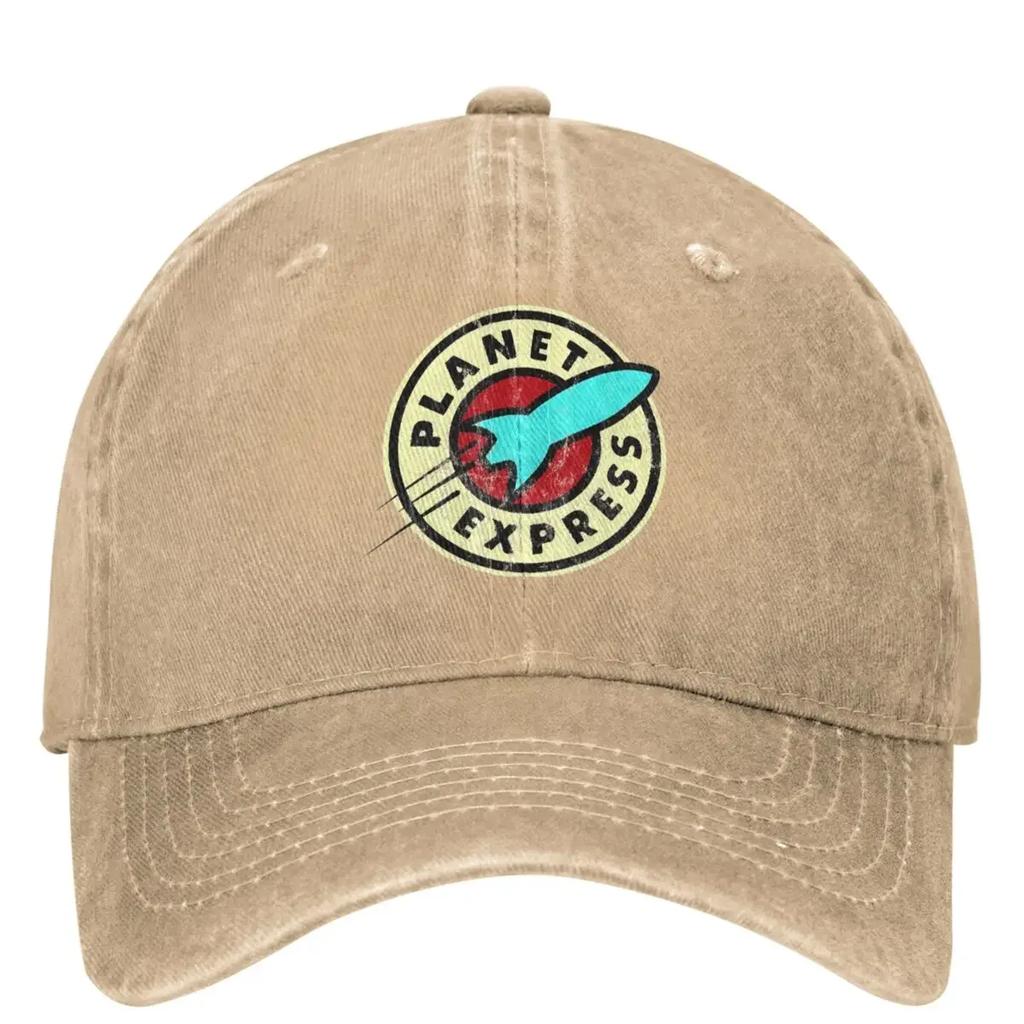 Planet Express Denim Baseball Cap Logo Print Hunting Camping Trucker Hat Summer Men Adult Y2k Retro Sun Visors Baseball Caps