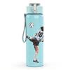 1PC Soccer Player Kicking Ball 750ml Color Plastic Sports Water Bottle Leakproof Flip Straw Lid Suitable for Sports Office Home Use