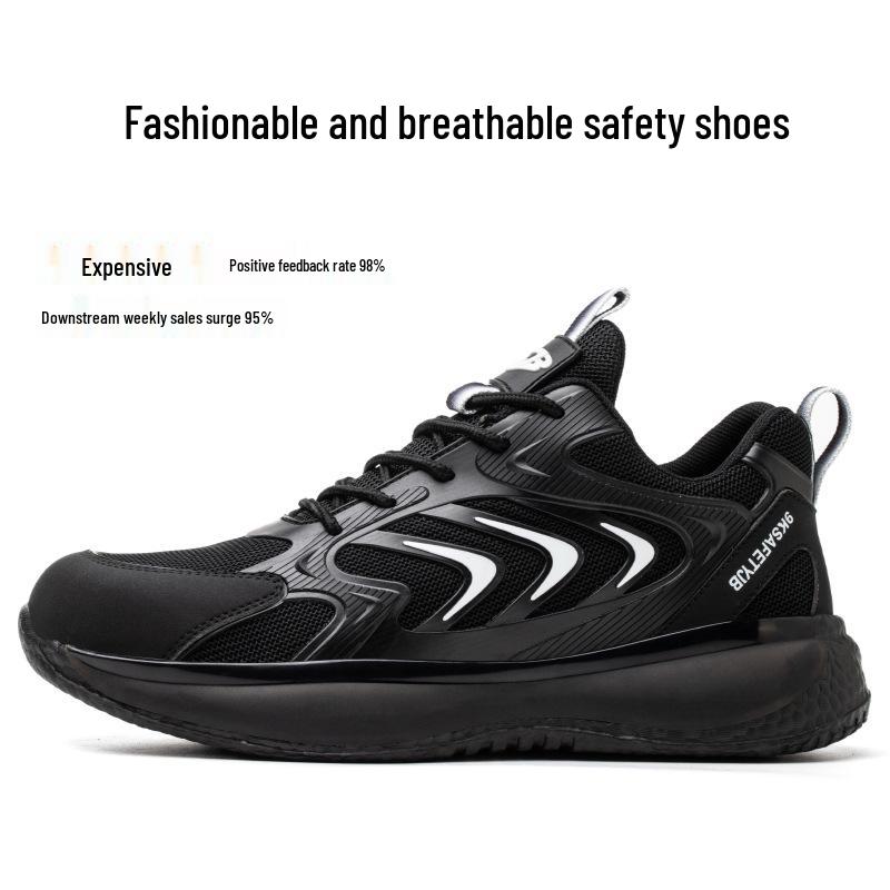 Durable Non-Slip Steel Toe Safety Shoes - Anti-Smash & Puncture Resistant, Comfortable for Long Wear