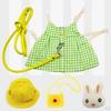 Small Animals Pet Dress Set Rabbit Clothes for Autumn Party Wedding Outfit