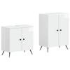 2 Piece Bathroom Cabinet Set BREDA High Gloss White