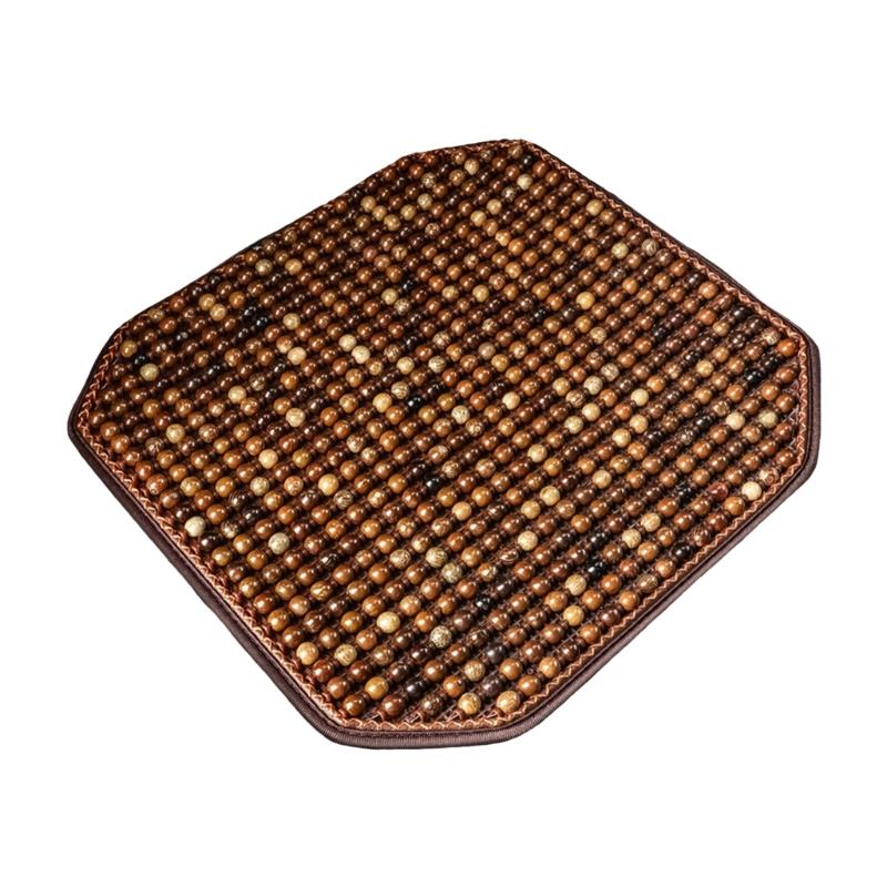 Wood Beads Ventilated Seat Cover Pad Massage Lumbar Relieve Fatigue Enhances Comfort Suitable For Various Vehicle Models
