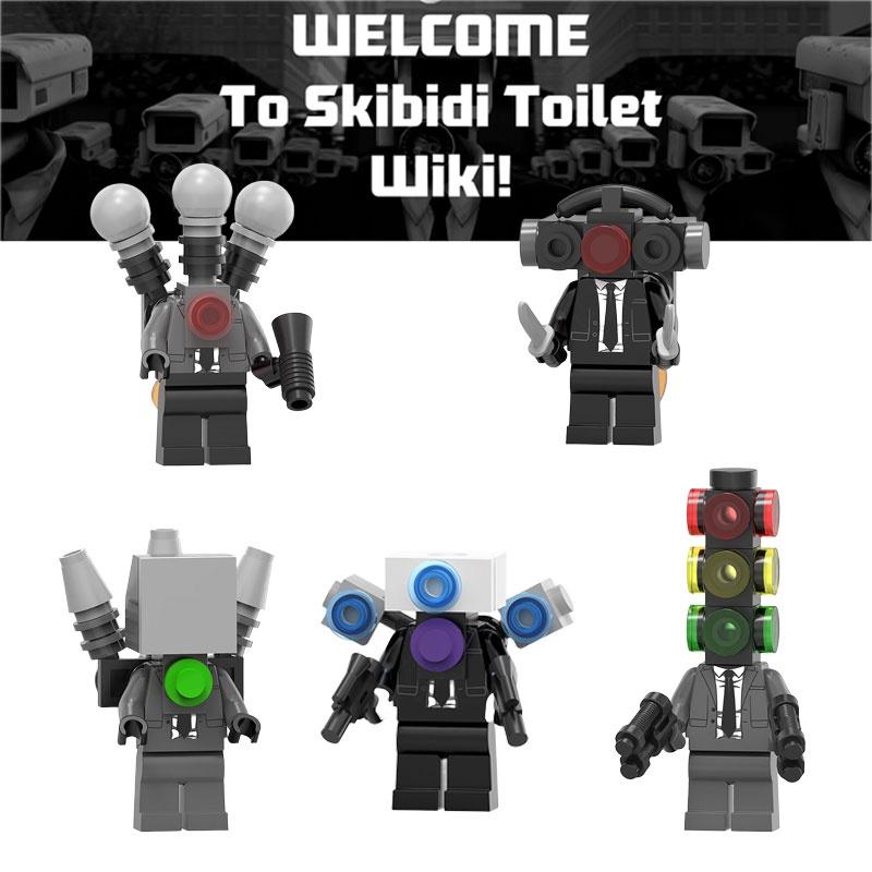 Lg1011 Toilet Man Vs Surveillance Man Series Mic Man Signal Light Man Assembly Building Block Toy Bag