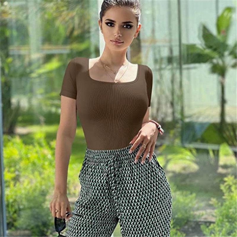 Square Neck Short Sleeve Bodysuit