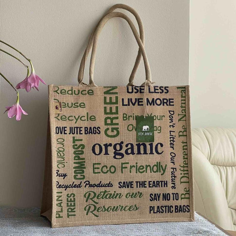 

Jute Shopping Bag Eco Shopper Beach Bag SRBG-20 Organic