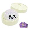 Steamed Bun Stress Relief Toy 1/4/5Pcs Halloween Dumpling Squeeze with Steamer Box Cartoon Glitter Portable Relievers Toy Ball Fidget for