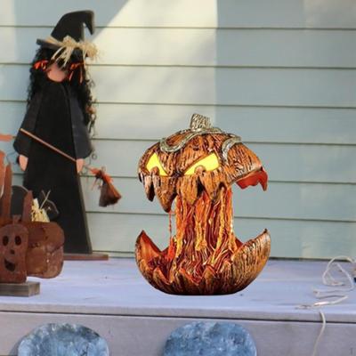 Retractable Pumpkin Lantern Light,Spooky Sounds Party Holiday Porch Halloween Decoration Glowing