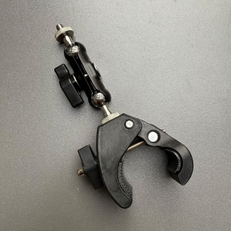 1/4inch Ball Head Joint Base Double Socket Arm Extension Arm Motorcycle Bike Phone Mount Action Camera Lighting Equipment
