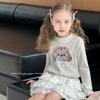 Tutuxiaoxiang Girl's Long Sleeve Cartoon Bow T-Shirt
