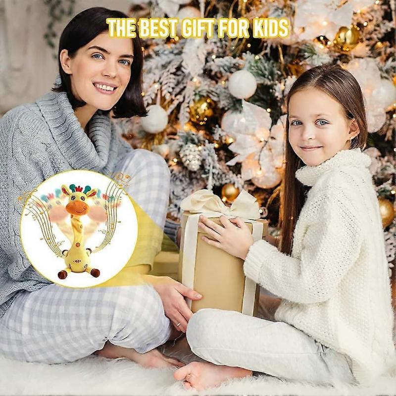 Musical Giraffes Plush Toy - Interactive Swinging, Talking, and Light-Up Soft Toy for Babies, Toddlers, Boys, and Girls, Perfect Gift