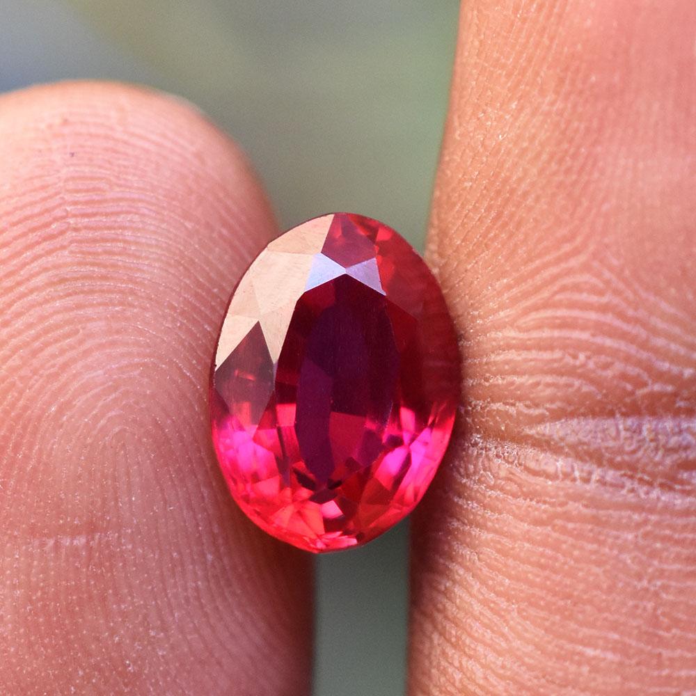 NATURAL Red Ruby Oval Shape CERTIFIED 3.60 Ct Loose Gemstone For Jewelry Making